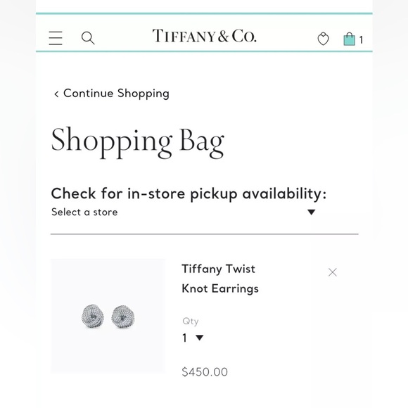 Authentic Tiffany & Co. Sterling Silver 925 Twist Love Somerset Knot Earrings - Picture 9 of 9